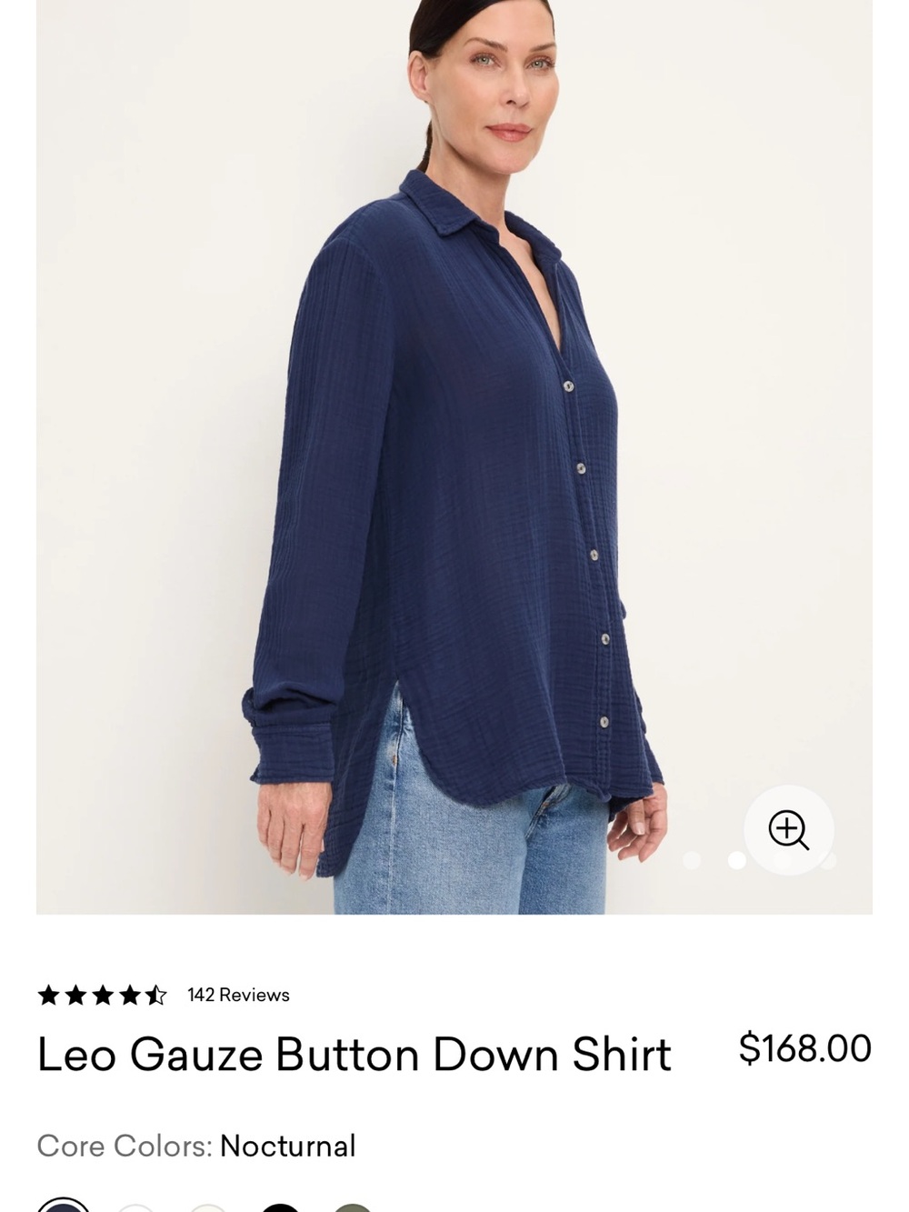Michael Stars Nocturnal Navy Double Gauze Button-Down Shirt